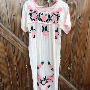 Allegra & Luca embroidered Mexican dress